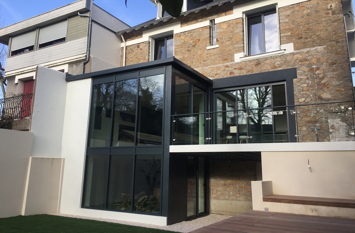 Extension avec terrasse, abris, escalier gallery