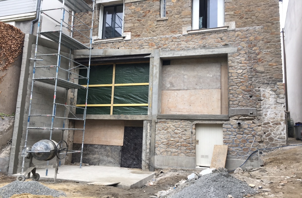 Extension avec terrasse, abris, escalier gallery