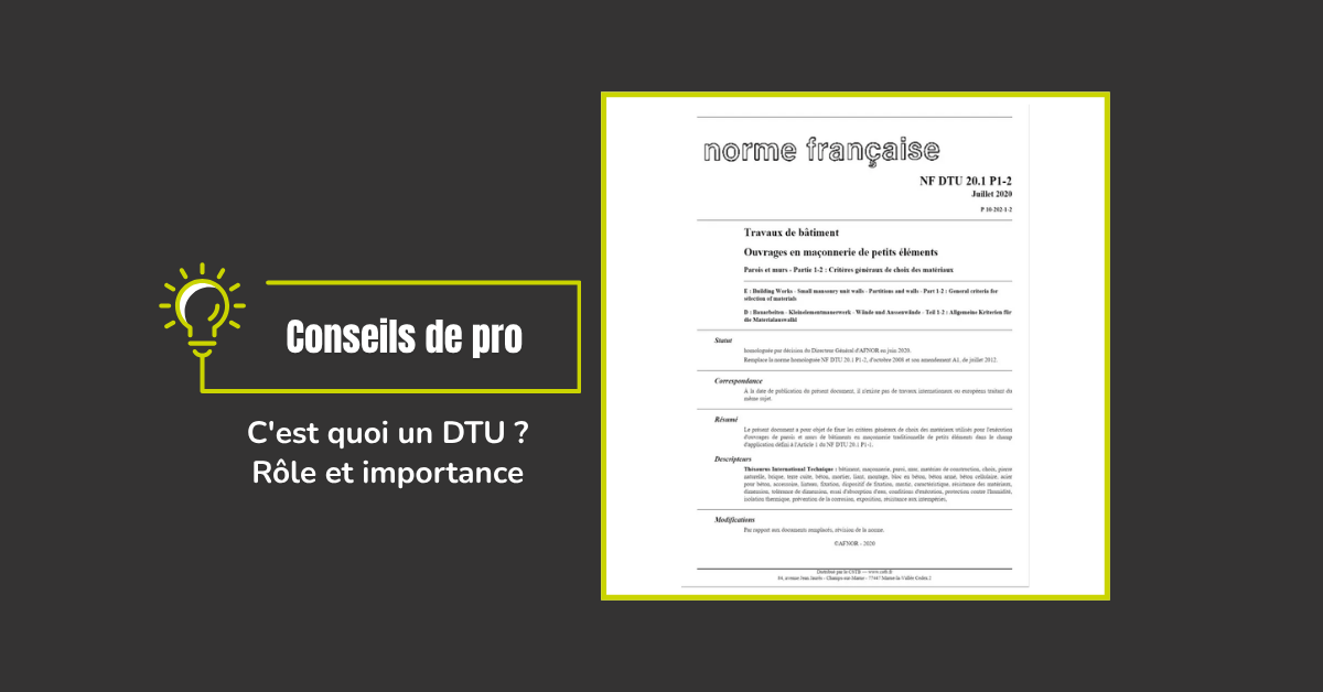Exemple d'un DTU