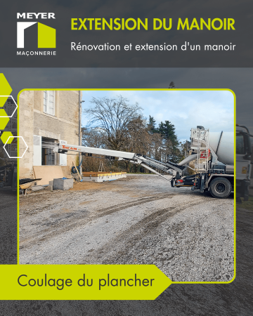 Rénovation et extension - Coulage du plancher