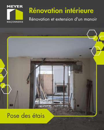 Rénovation et extension - Pose des étais