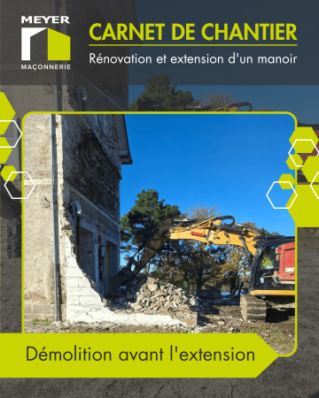 Rénovation et extension - Démolition avant l'extension